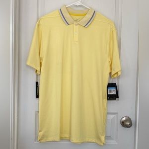 Men’s Nike Golf Yellow Polo with Stripes, Size M